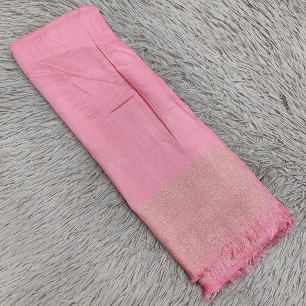 Big Size Soft Rayon Hijabs with Broad Golden Zari Border | HJ18